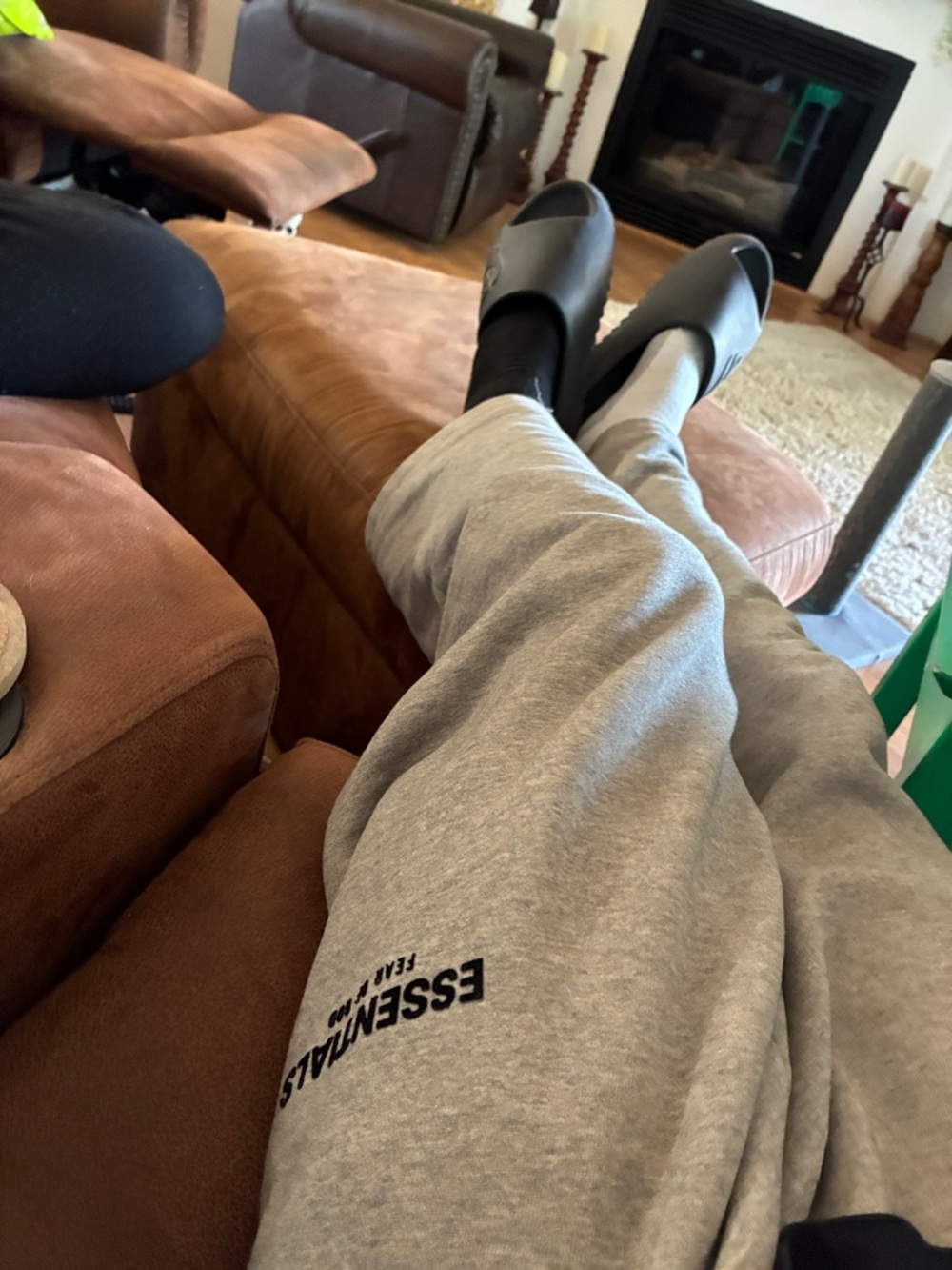 Essentials Light Gray Logo Sweatpants